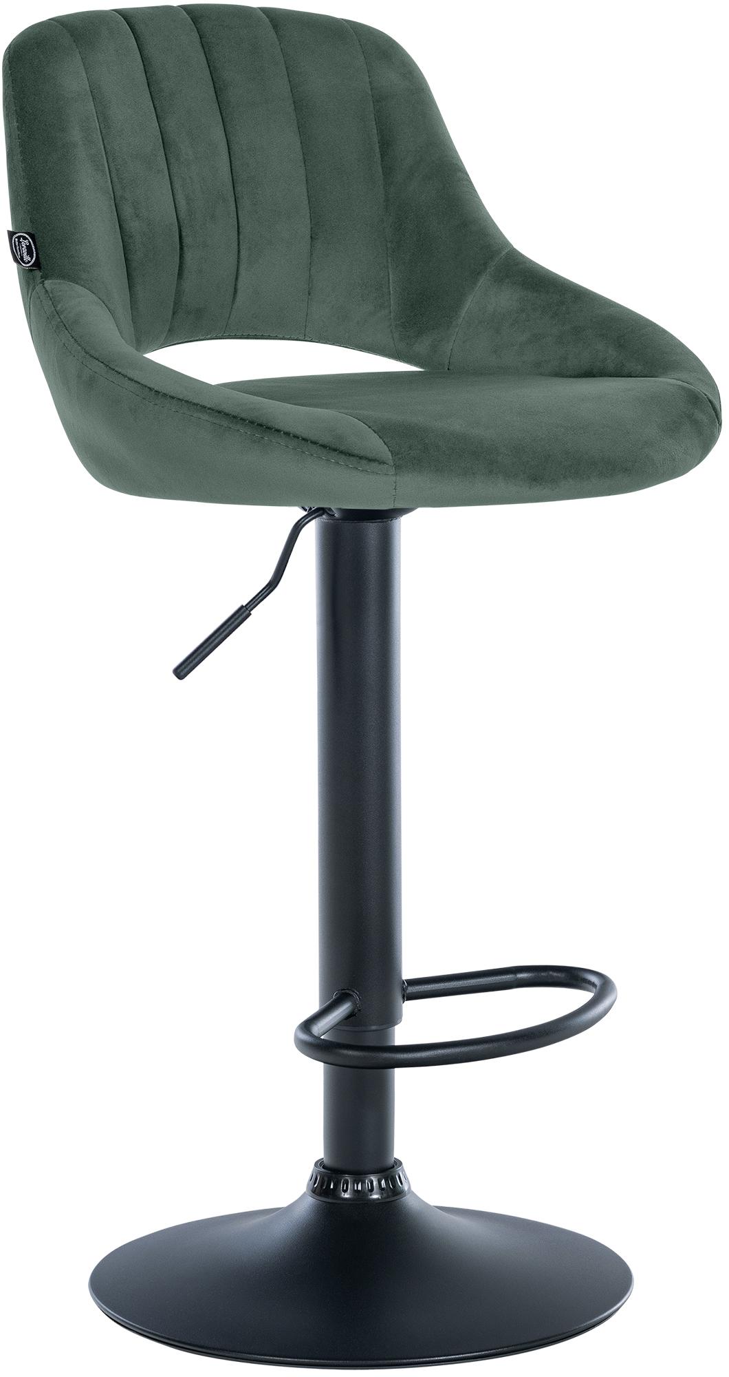 Barhocker Milet Samt schwarz - gr�n