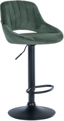 Barhocker Milet Samt schwarz - gr�n
