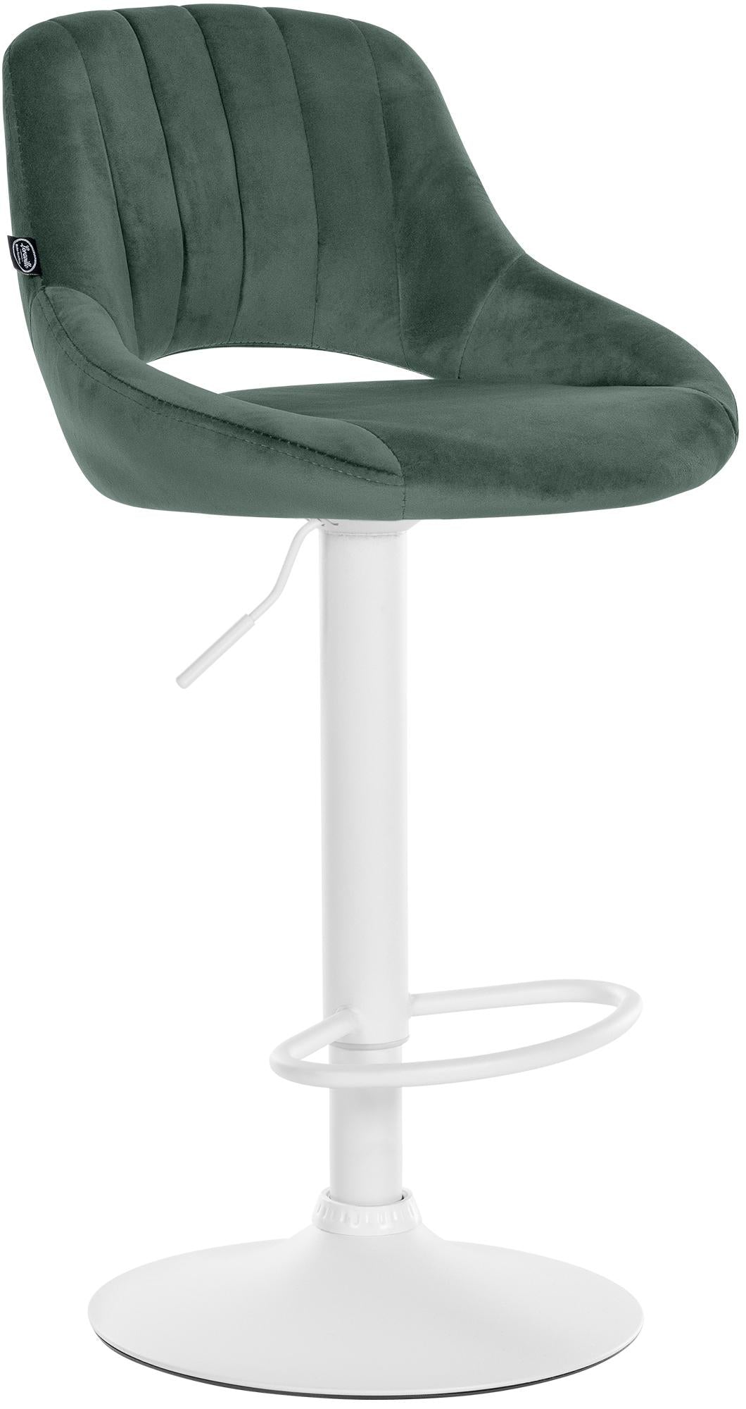 Barhocker Milet Samt wei� - gr�n