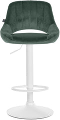 Barhocker Milet Samt wei� - gr�n