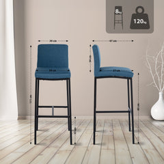 Barhocker Freeport Stoff B - blau