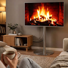 TV Ständer rund - edelstahl