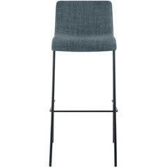 Barhocker Hoover Stoff 4-Fuß Gestell schwarz - blau