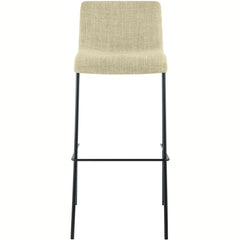 Barhocker Hoover Stoff 4-Fuß Gestell schwarz - creme