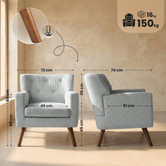 Sessel Kioni Cord - grau