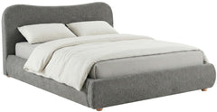 Bett Maido Teddy Stoff 160x200 cm - dunkelgrau