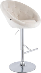 Barhocker London Samt chrom - creme