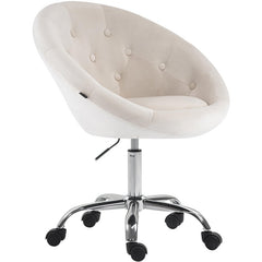 Arbeitshocker London Samt - creme