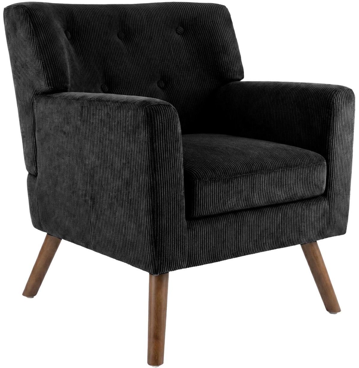 Sessel Kioni Cord - schwarz
