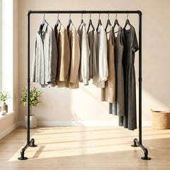 Kleiderständer Jersey 55x120x150 - schwarz