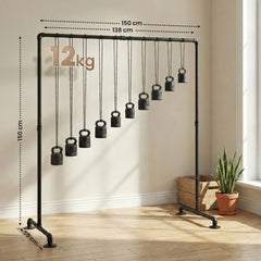 Kleiderständer Jersey 55x150x150 - schwarz