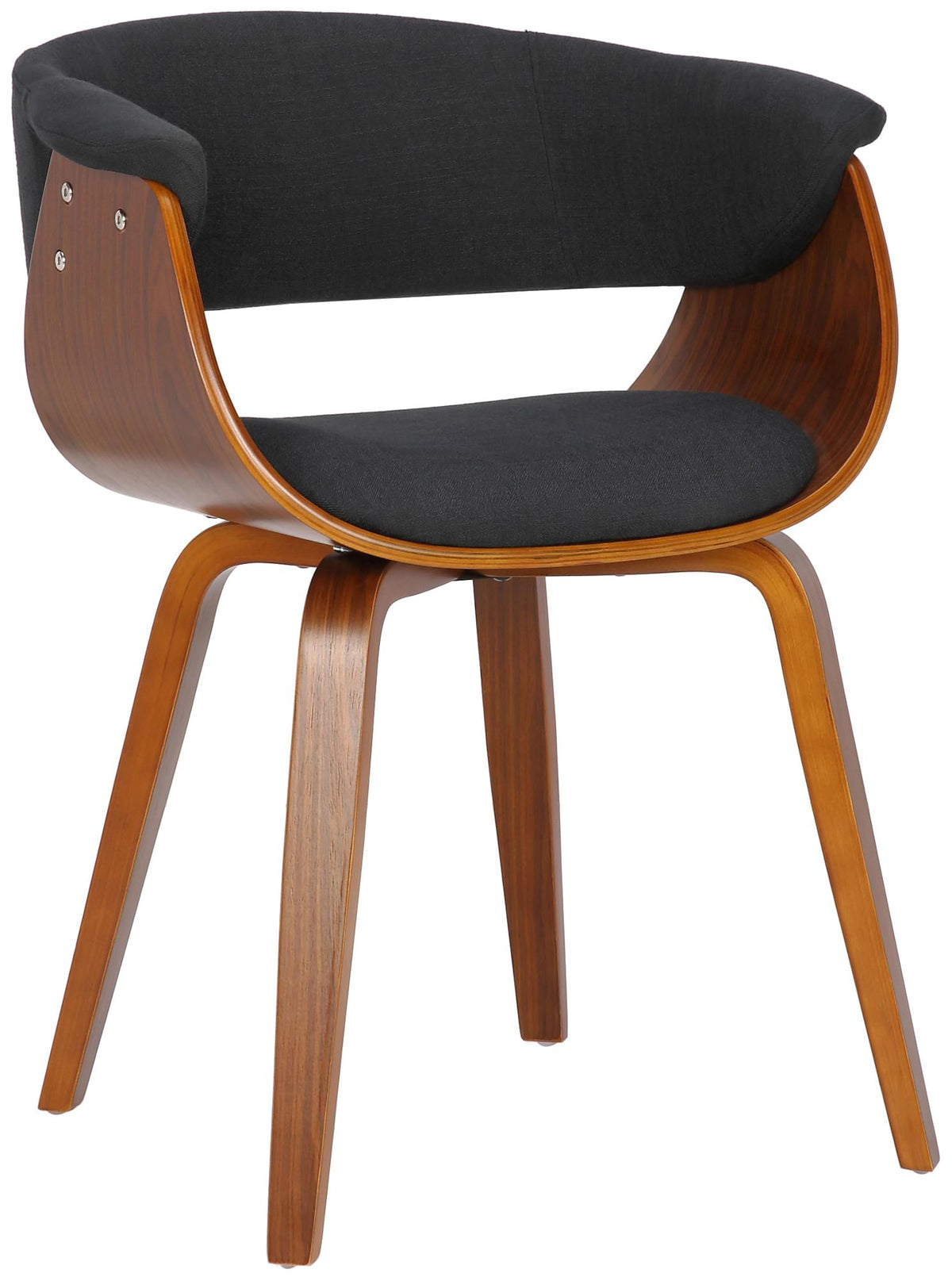 Stuhl Bruce Stoff walnuss - schwarz