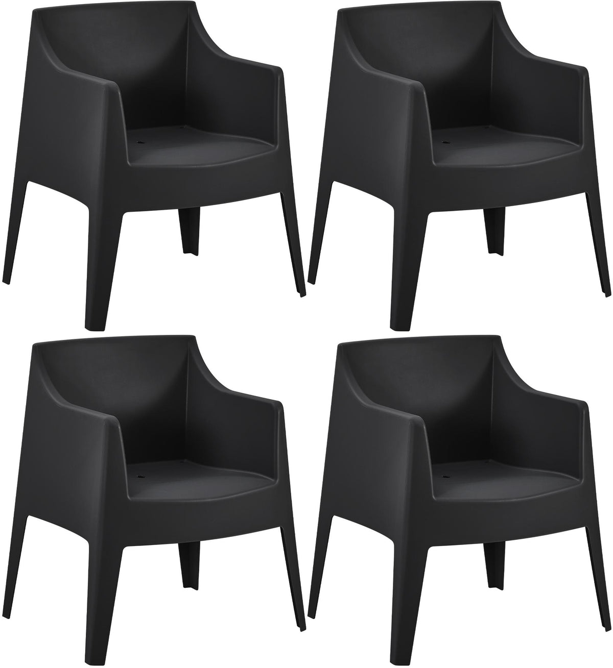 4er Set Stühle Bartal - schwarz