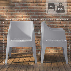 4er Set Stühle Bartal - grau
