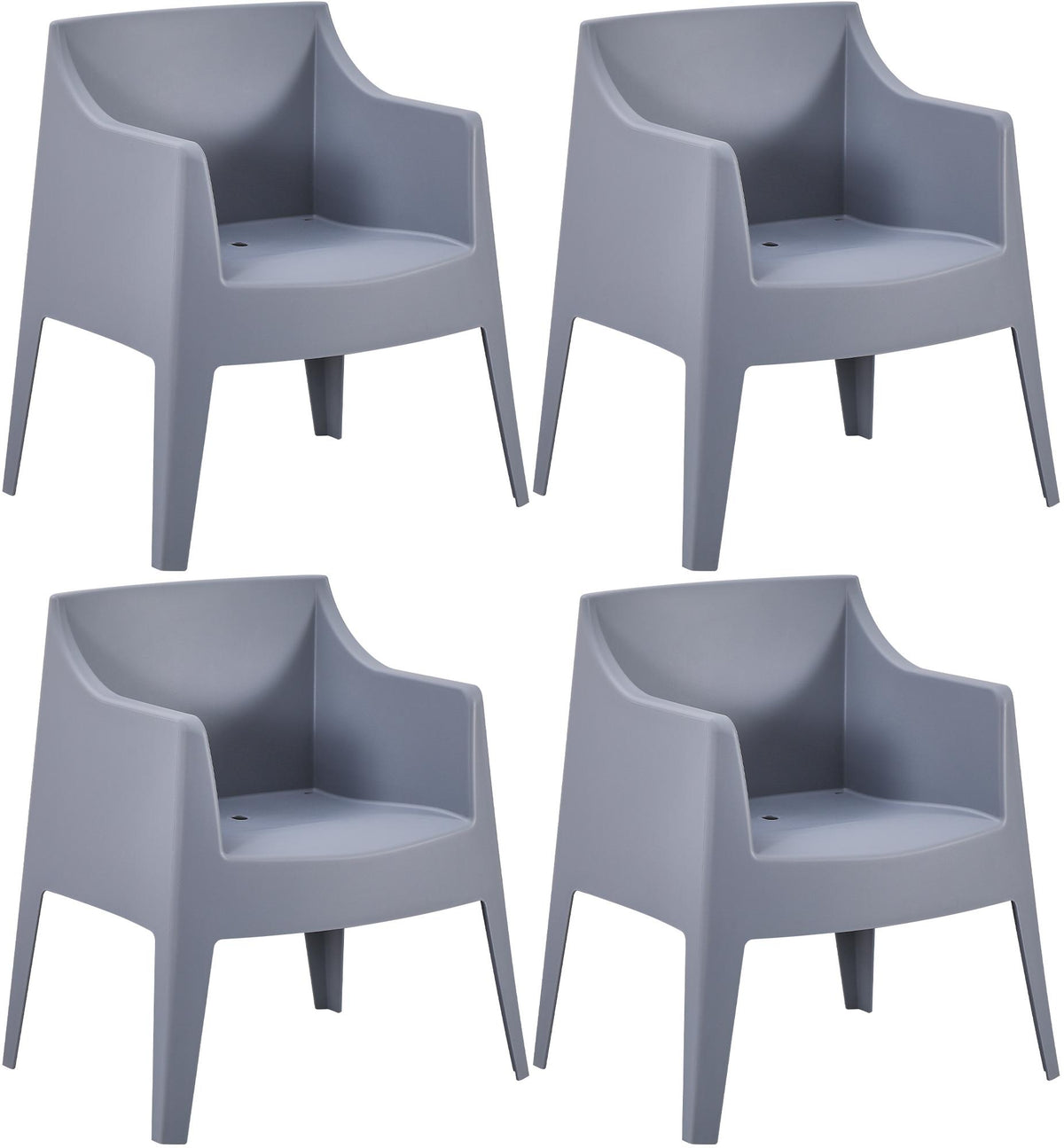4er Set Stühle Bartal - grau