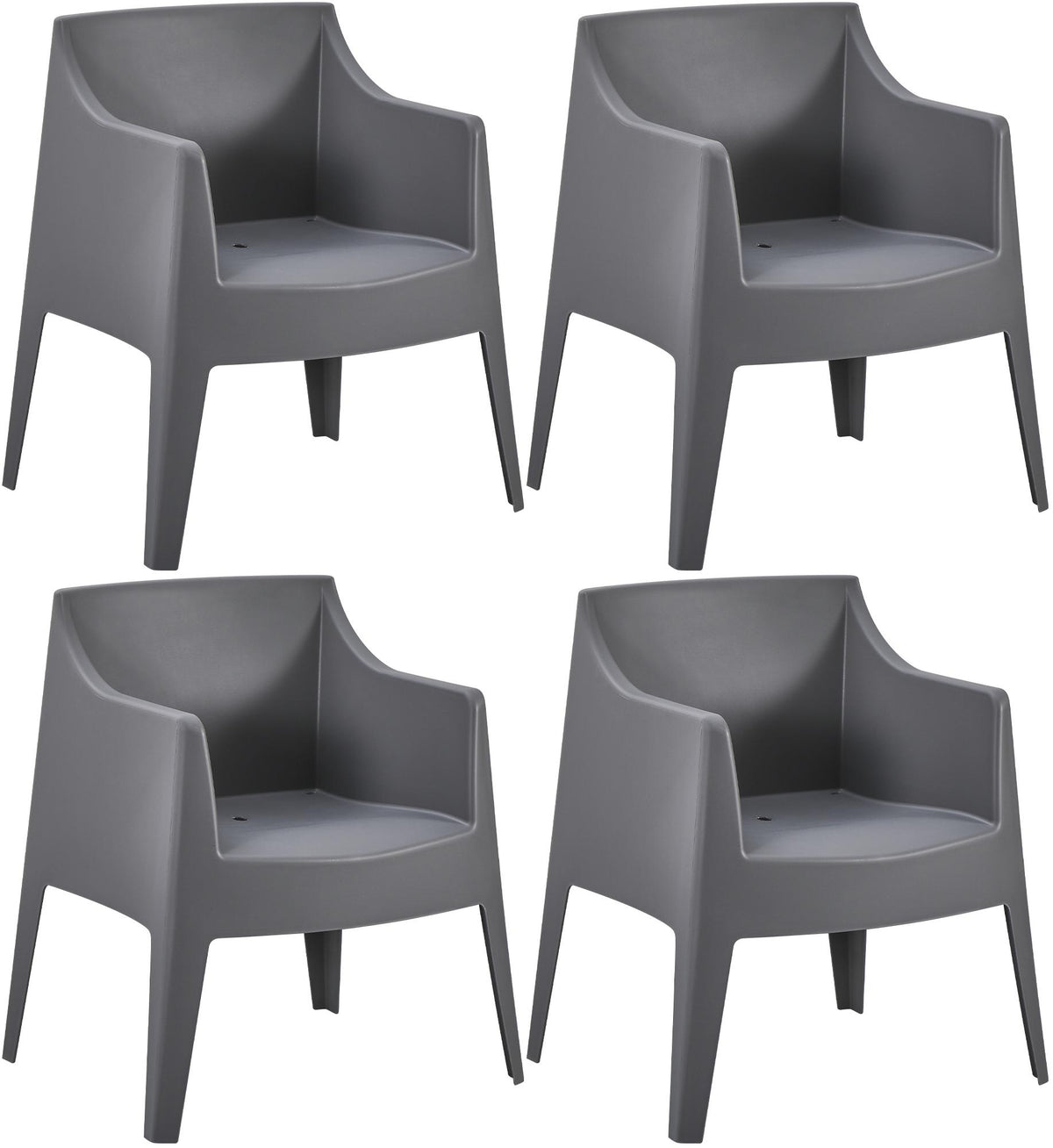 4er Set Stühle Bartal - dunkelgrau
