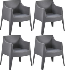 4er Set Stühle Bartal - dunkelgrau