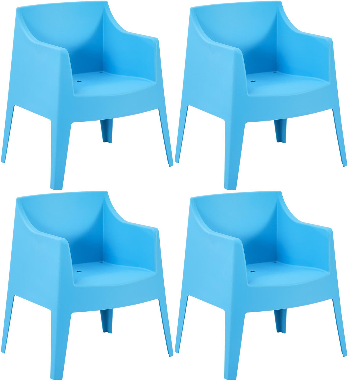 4er Set Stühle Bartal - blau