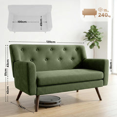 Sofa Kioni Cord - gr�n
