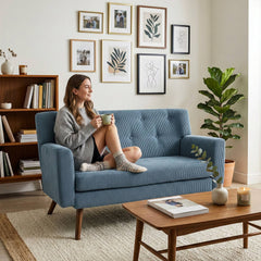 Sofa Kioni Cord - blau