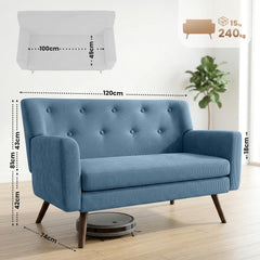 Sofa Kioni Cord - blau