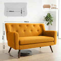 Sofa Kioni Cord - orange