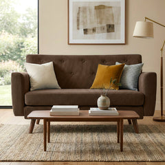 Sofa Kioni Cord - dunkelbraun