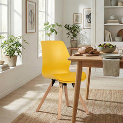 2er Set Stuhl Luna Kunststoff - gelb