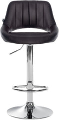 Barhocker Milet Kunstleder chrom - braun