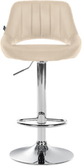 Barhocker Milet Kunstleder chrom - creme
