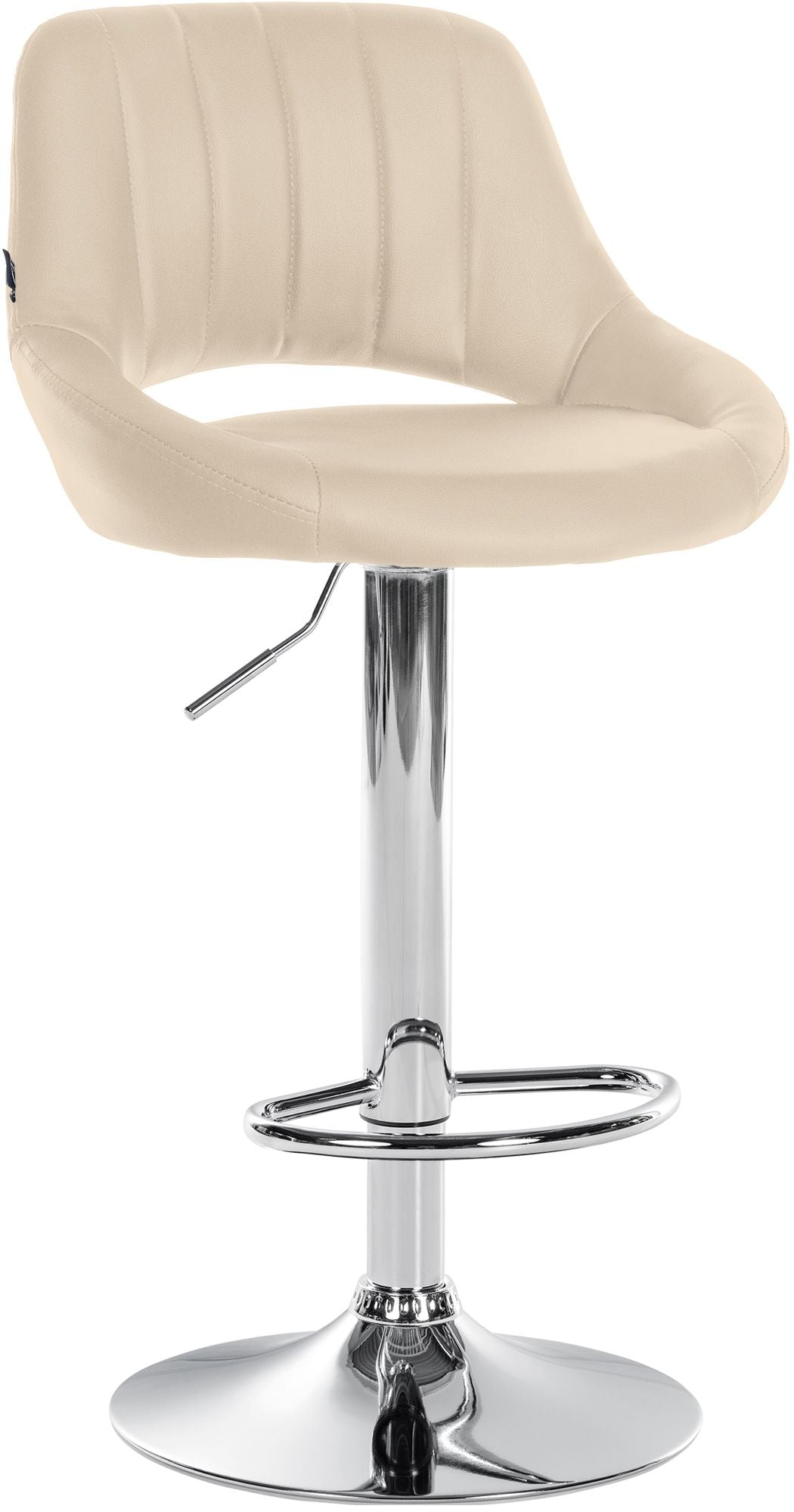 Barhocker Milet Kunstleder chrom - creme