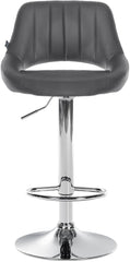 Barhocker Milet Kunstleder chrom - grau