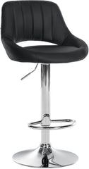 Barhocker Milet Kunstleder chrom - schwarz