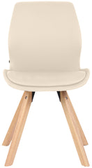 2er Set Stuhl Luna Kunstleder - creme