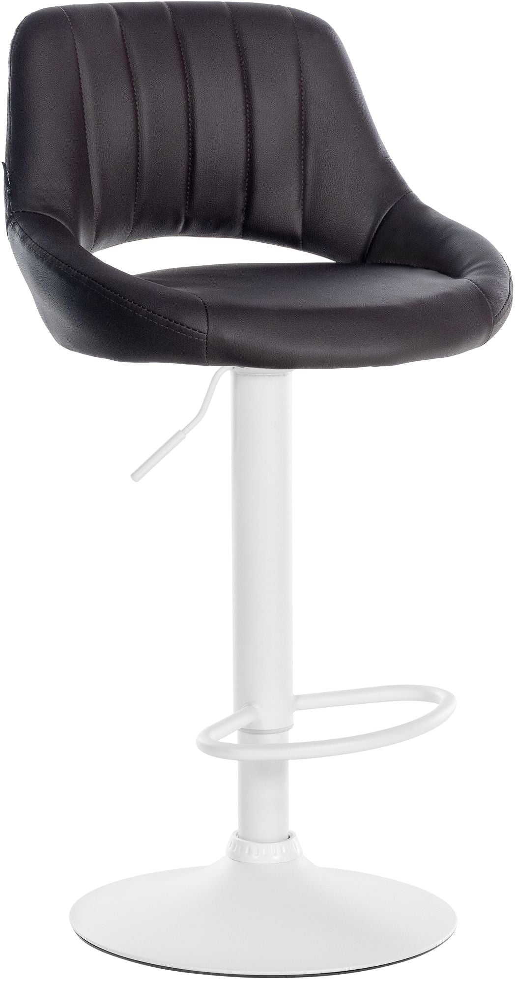 Barhocker Milet Kunstleder wei� - braun
