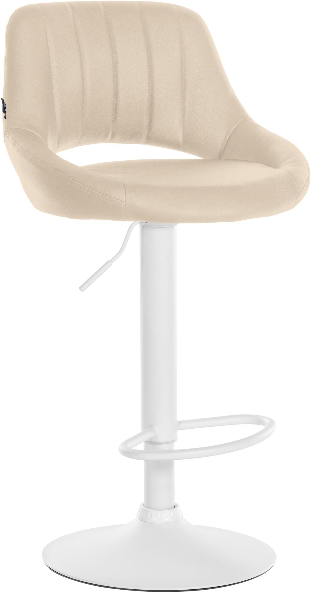 Barhocker Milet Kunstleder wei� - creme