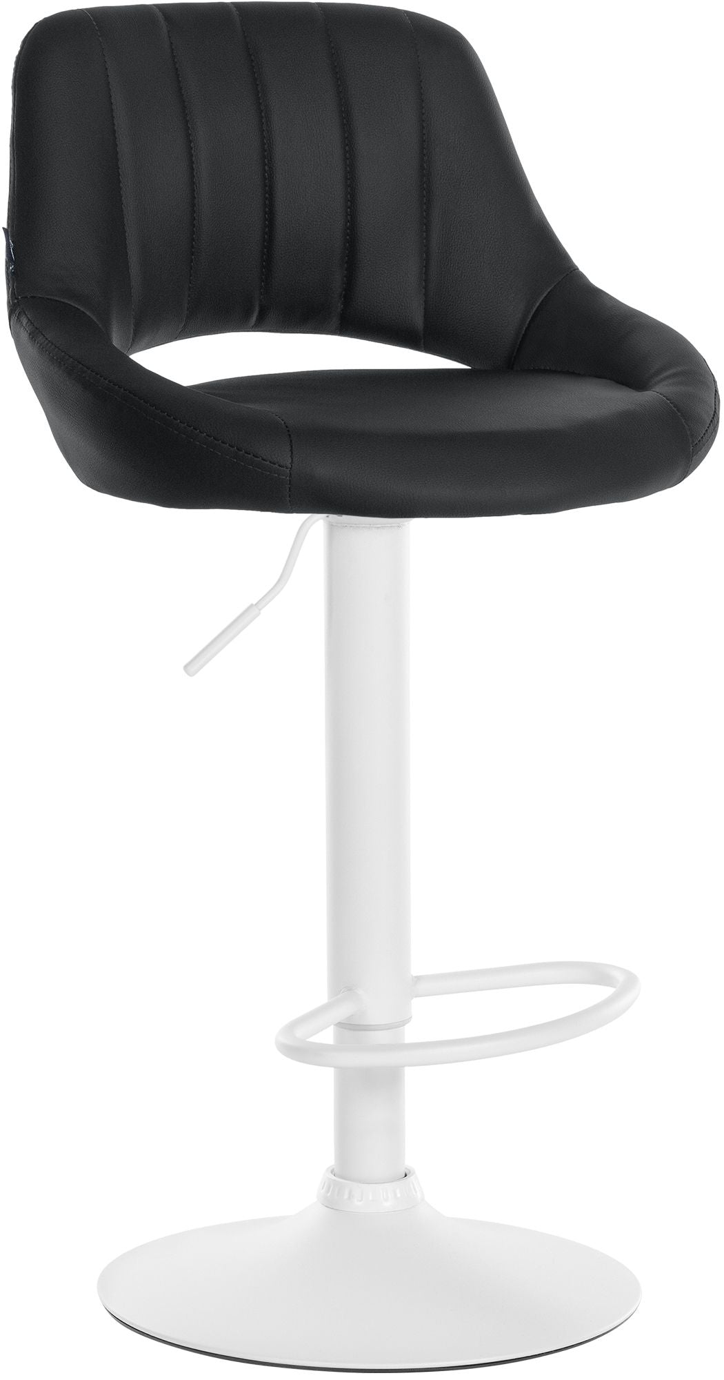 Barhocker Milet Kunstleder wei� - schwarz