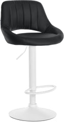 Barhocker Milet Kunstleder wei� - schwarz