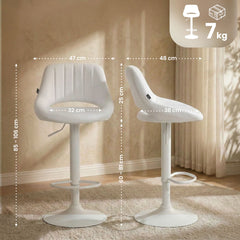 Barhocker Milet Kunstleder wei� - wei�