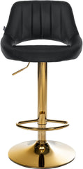 Barhocker Milet Kunstleder gold - schwarz