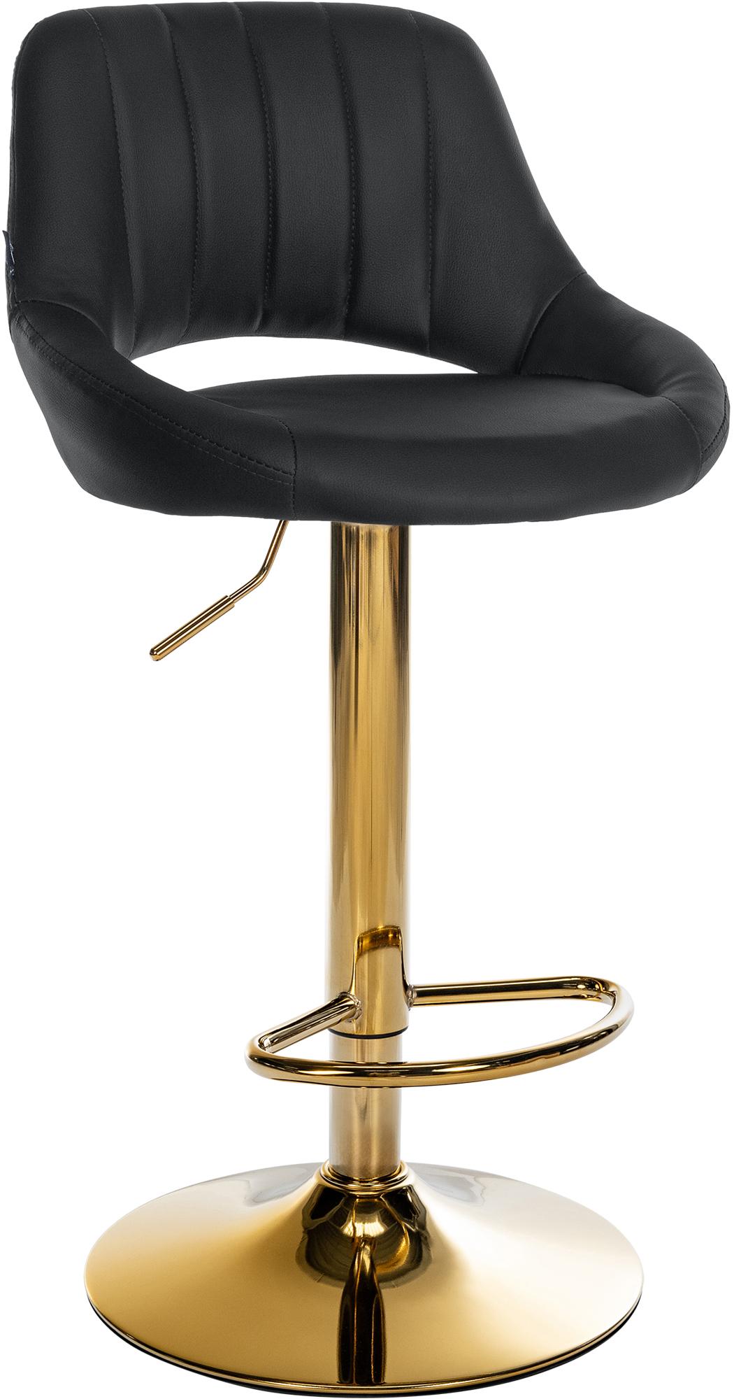 Barhocker Milet Kunstleder gold - schwarz