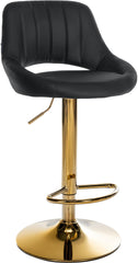 Barhocker Milet Kunstleder gold - schwarz