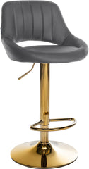 Barhocker Milet Kunstleder gold - grau
