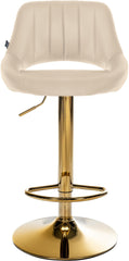 Barhocker Milet Kunstleder gold - creme