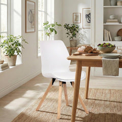 4er Set Stuhl Luna Kunststoff - weiß