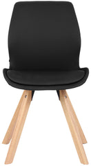 4er Set Stuhl Luna Kunstleder - schwarz