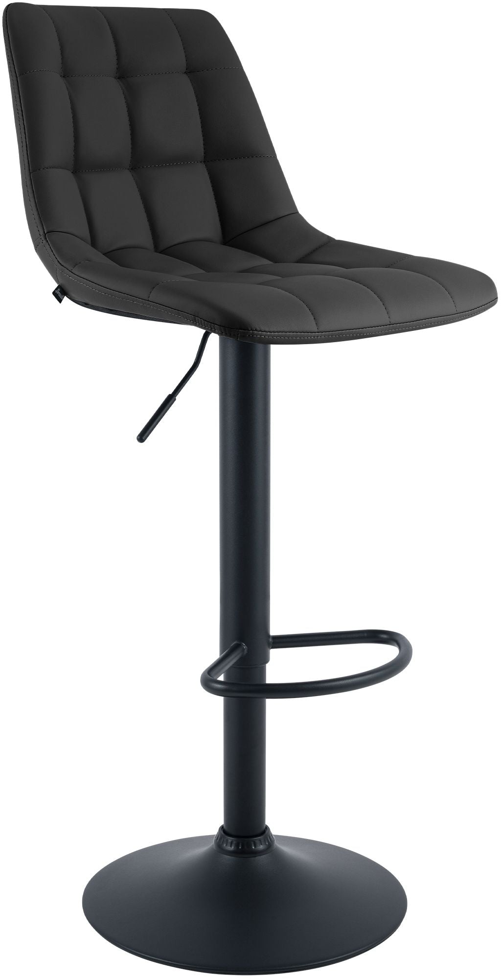 Barhocker Mapun Kunstleder - schwarz