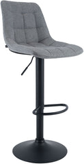 2er Set Barhocker Mapun Stoff - grau