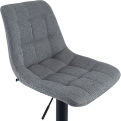 2er Set Barhocker Mapun Stoff - grau