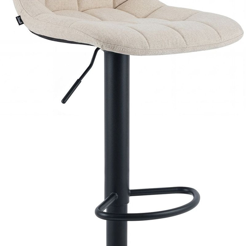 2er Set Barhocker Mapun Stoff - creme